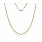 10K Solid Yellow Gold 2mm Cuban Chain Necklace+ 2-year replacement warranty