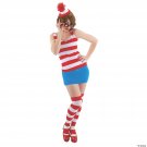 Women's Where's Waldo Dress Costume - sizes Small/Medium or Large/XL