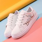 Women's white casual board shoes plum blossom