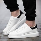 Unisex White thick soled casual board shoes