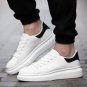Unisex White thick soled casual board shoes