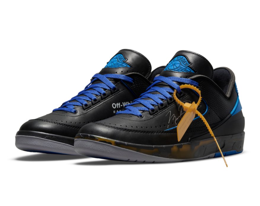 Off-White x Air Jordan 2 Low Black Royal Unisex DJ4375-004