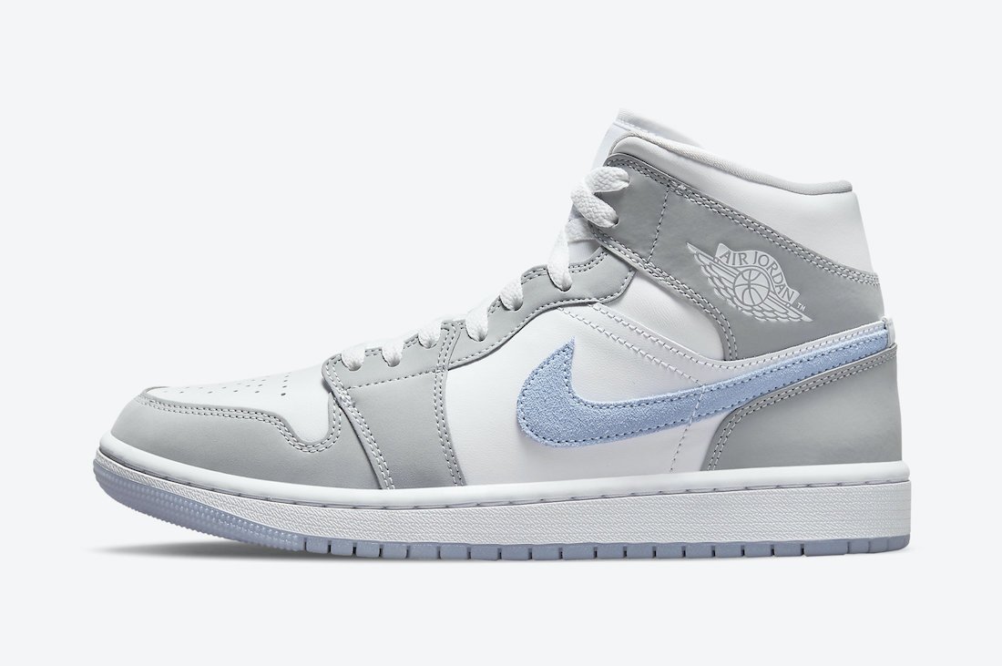Jordan 1 Mid Wolf Grey Aluminum Unisex BQ6472-105