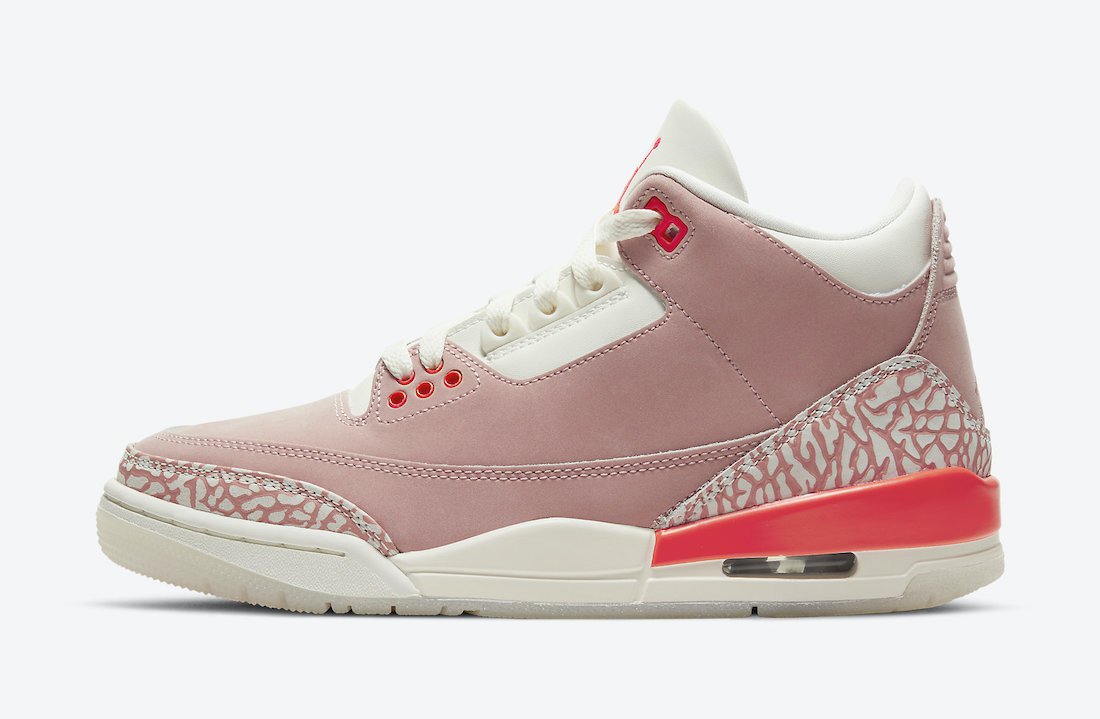 Unisex Air Jordan 3 Sail Rust Pink White Crimson CK9246-600