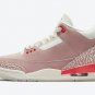 Unisex Air Jordan 3 Sail Rust Pink White Crimson CK9246-600