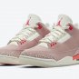 Unisex Air Jordan 3 Sail Rust Pink White Crimson CK9246-600