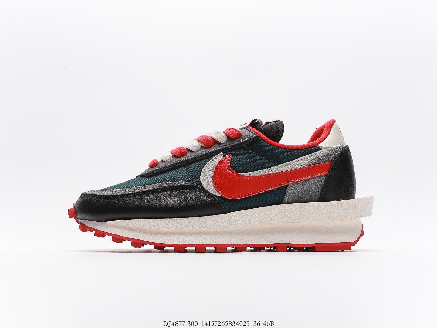 LDWaffle Undercover Sacai Midnight Spruce Red Unisex DJ4877-300