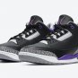 Unisex Jordan 3 Retro Black Court Purple CT8532-050