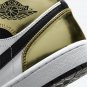 Unisex Jordan 1 Mid Metallic Gold Black White DC1419-700