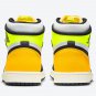 Unisex Jordan 1 Retro High White Black Volt University Gold 555088-118