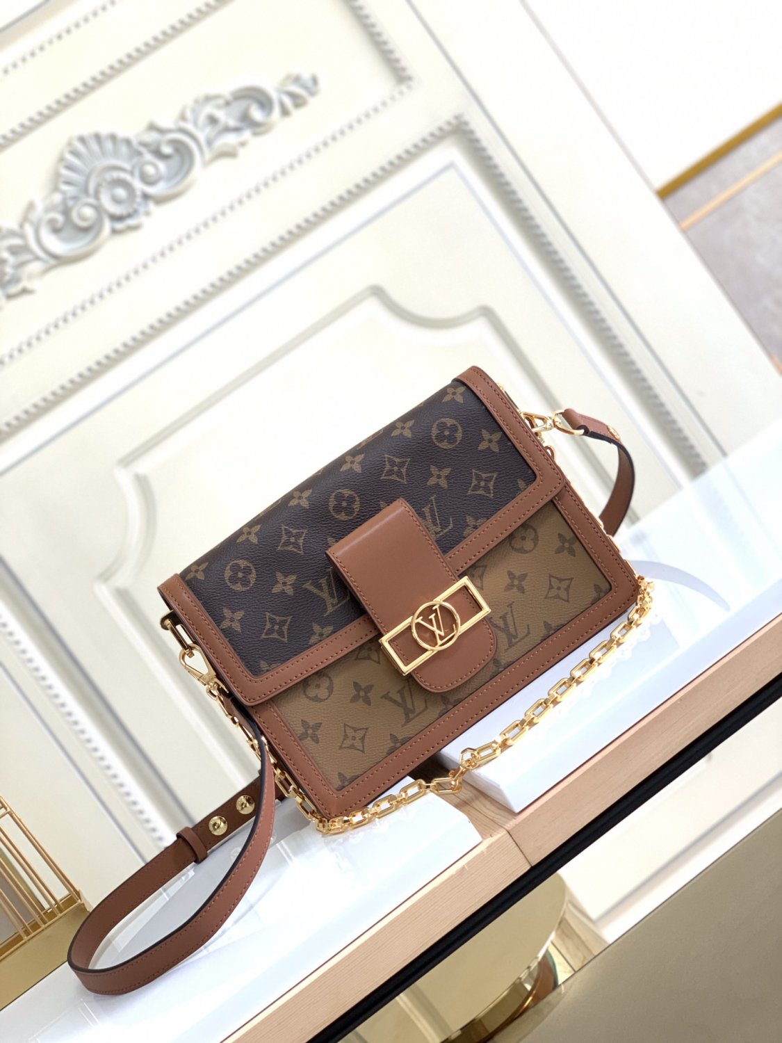 LOUI&iuml;&frac14;&sup3; VUITTO &iuml;&frac14;&reg; MINI DAUPHINE MessageBag M44391 25x17x10.5cm