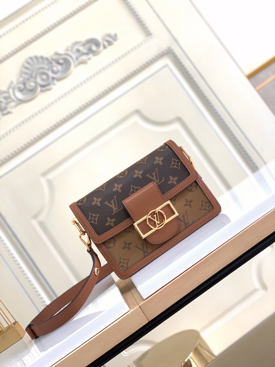 LOUI&iuml;&frac14;&sup3; VUITTO &iuml;&frac14;&reg; MINI DAUPHINE MessageBag M44580 20x14&Atilde;�10cm