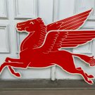 Mobil Gas Flying Red Horse Pegasus Metal Heavy Steel Sign Extra Large 35" Oil