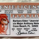 I Dream of Jeannie Barbara Eden TV Novelty Drivers License ID Card Genie Jeanie