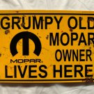 Grumpy Old Mopar Owner Lives Here Magnet Muscle Car Hot Rod Dodge Plymouth Jeep