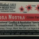 Cosa Nostra Mafia Mob Crime Family Gangster novelty ID Card Godfather Capone
