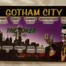The Joker Gotham City ID Novelty License Cosplay Batman Villain Animated