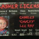 Chucky MAGNET Child's Play Slasher License ID Good Guys Doll Horror Movie Childs