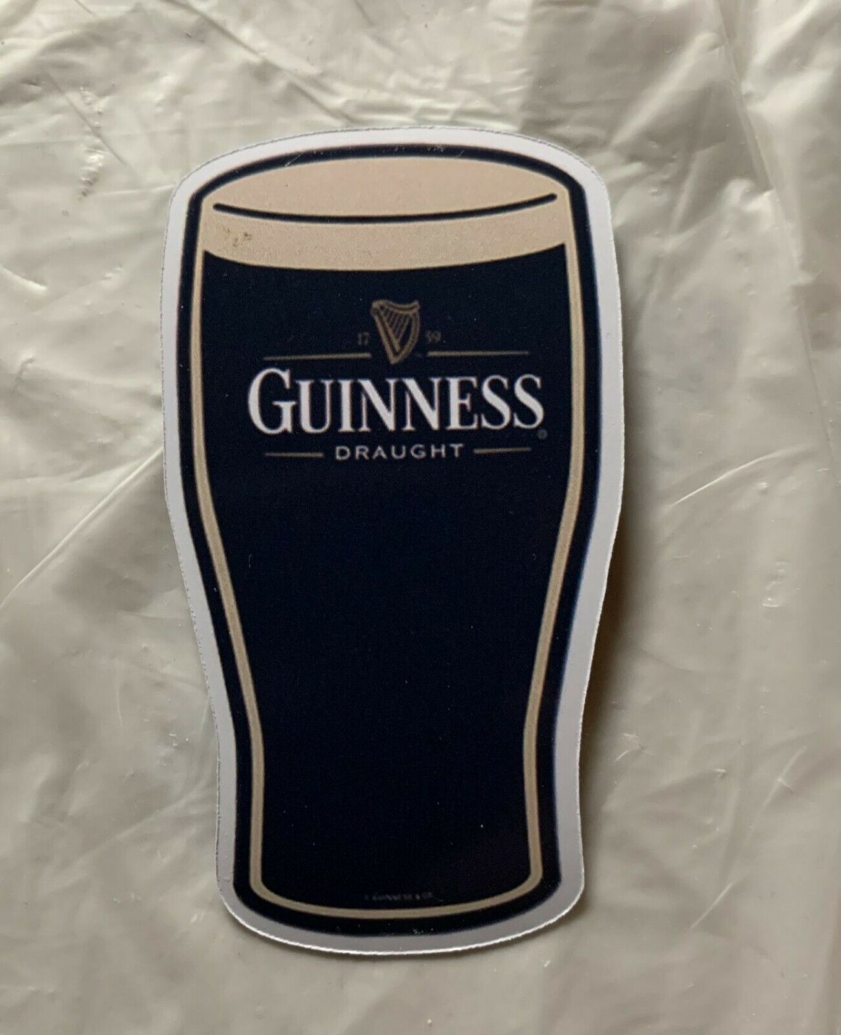 GUINNESS Pint Glass Jumbo MAGNET Irish Stout ireland craft beer Brewery Brewing