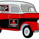 Hood Tires Delivery Service Truck Metal Heavy Steel Sign 23" x 13" UV Coated