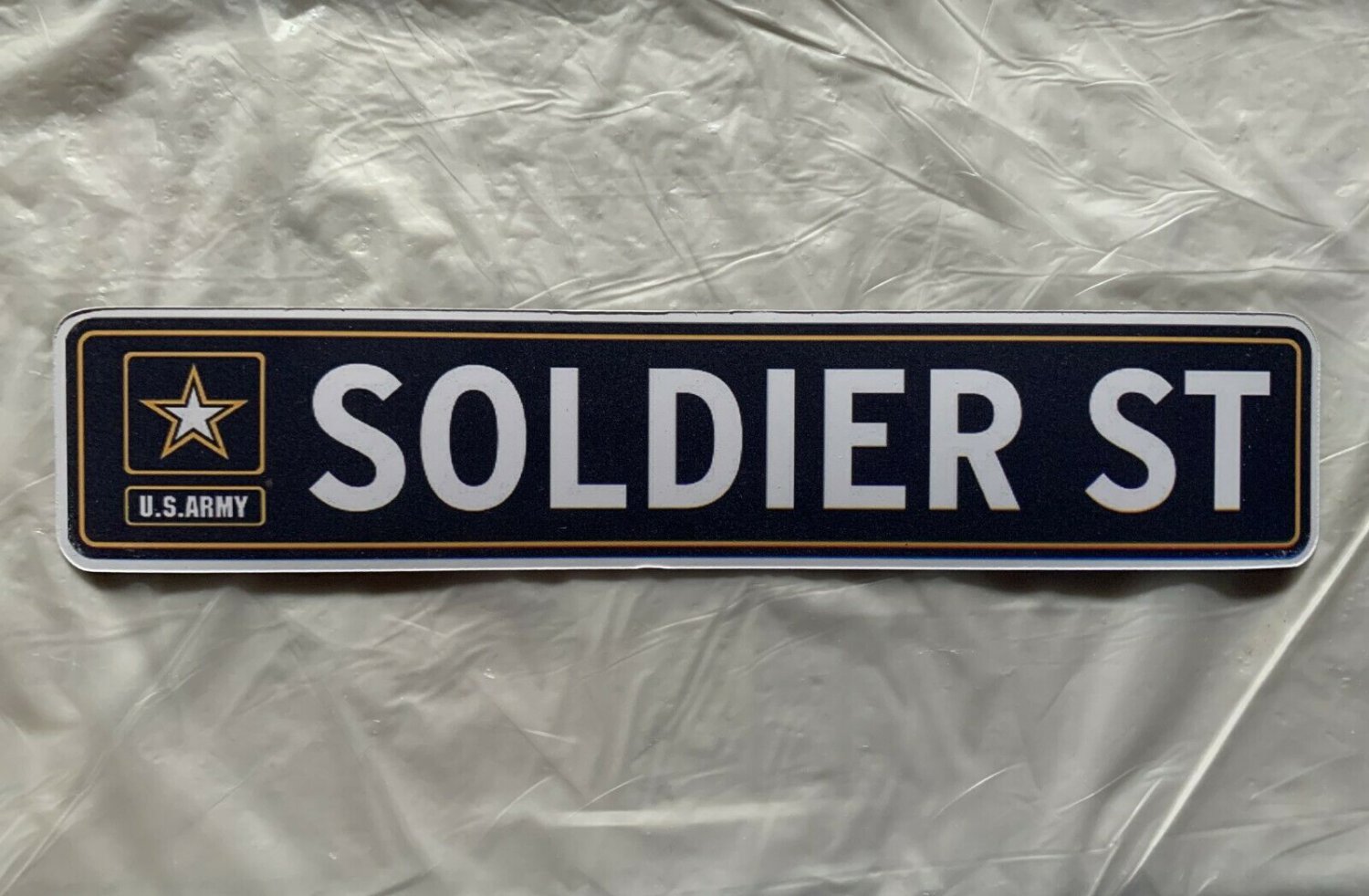 US Army Soldier St STICKER Military Veteran Decal Street Sign Style USA