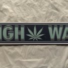 High Way STICKER Marijuana Leaf Cannabis MJ Weed Pot Decal Street Sign Style