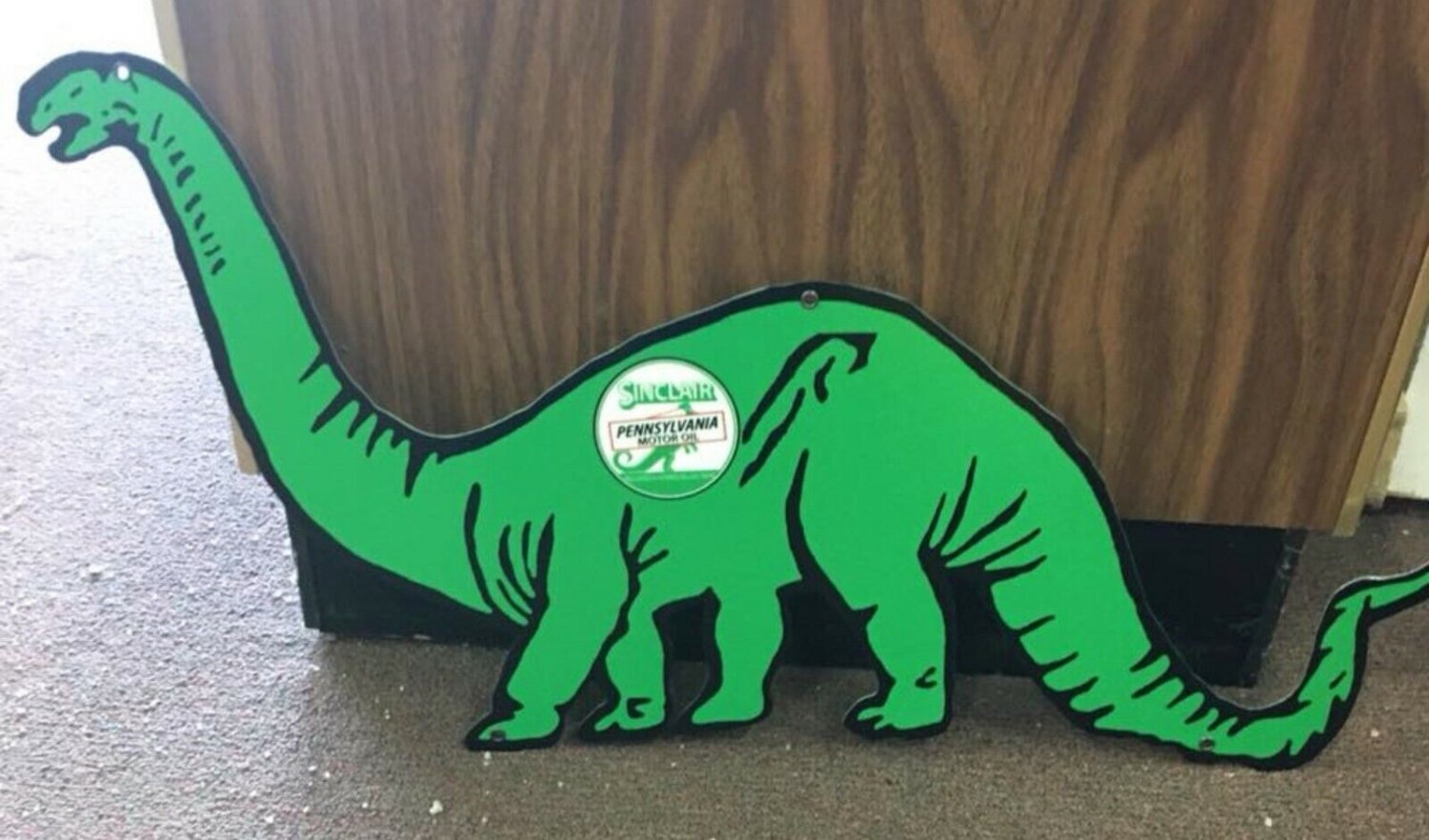 Sinclair Dinosaur Motor Oil Gas Metal Heavy Steel Sign Extra Large Dino 35"