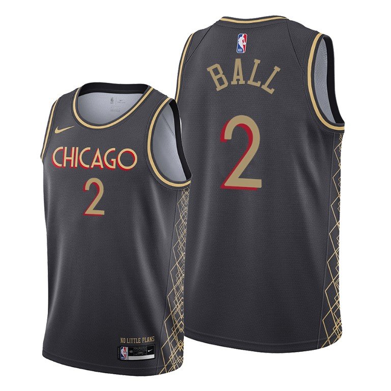 تي Men's #2 Lonzo Ball Chicago Bulls 2021 Trade Jersey Black All ... تي