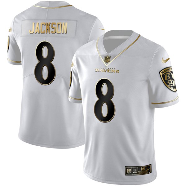 gold lamar jackson jersey