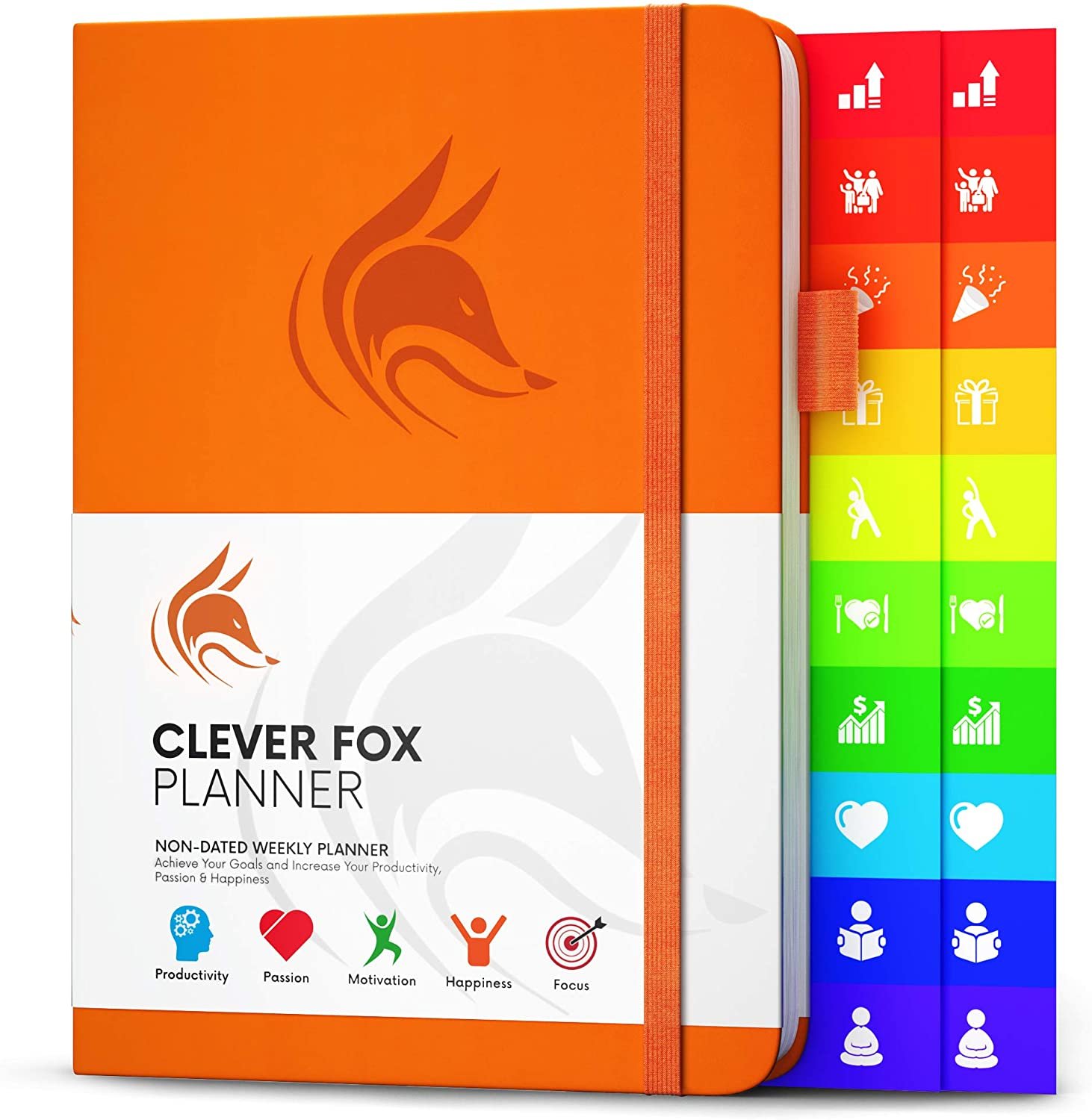 Weekly Monthly Planner 2021 Time Management Organizer Lasts 1 Year, Orange