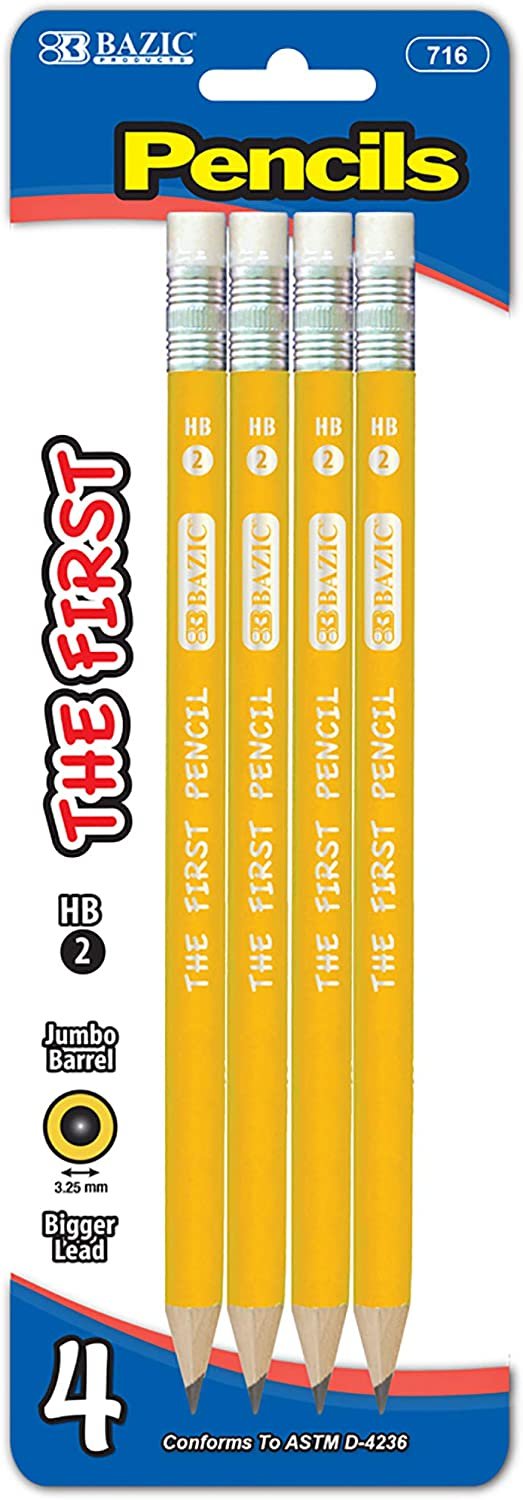 Latex Pencil Eraser Ready Sharpened for Students, Offices, Sketching Drawings, 1 Pack