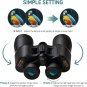 Waterproof Binoculars Bird Watching, Clear BAK4 Prism FMC Lens Binoculars 20x50