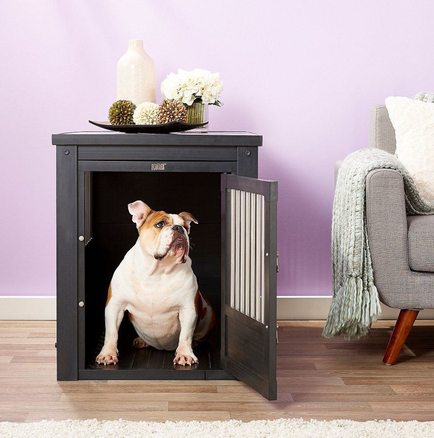New Age Pet ecoFLEX Single Door Furniture Style Dog Crate & End Table