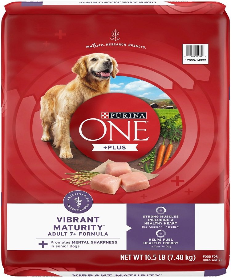 Purina One SmartBlend Vibrant Maturity 7+ Adult Formula Dry Dog Food