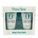 Original Sprout Baby's First Bath Kit Scrumptious Baby Cream Hair Body Wash Comb