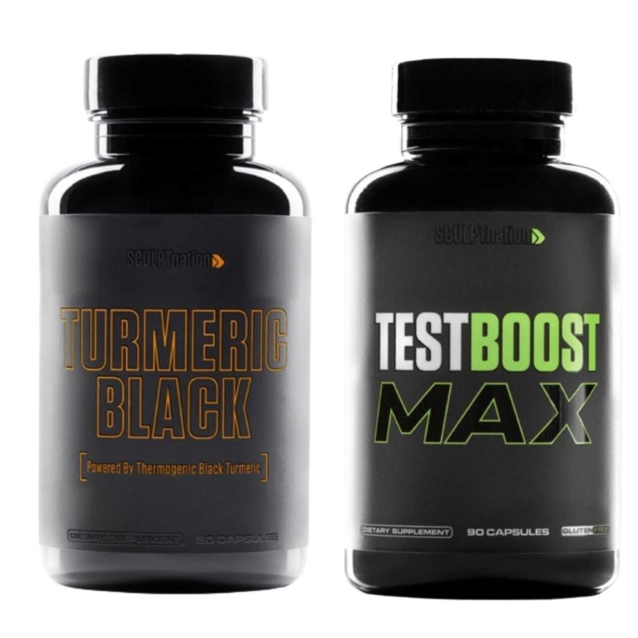 Sculptnation TEST BOOST Max & Turmeric Black Testosterone Booster Fat