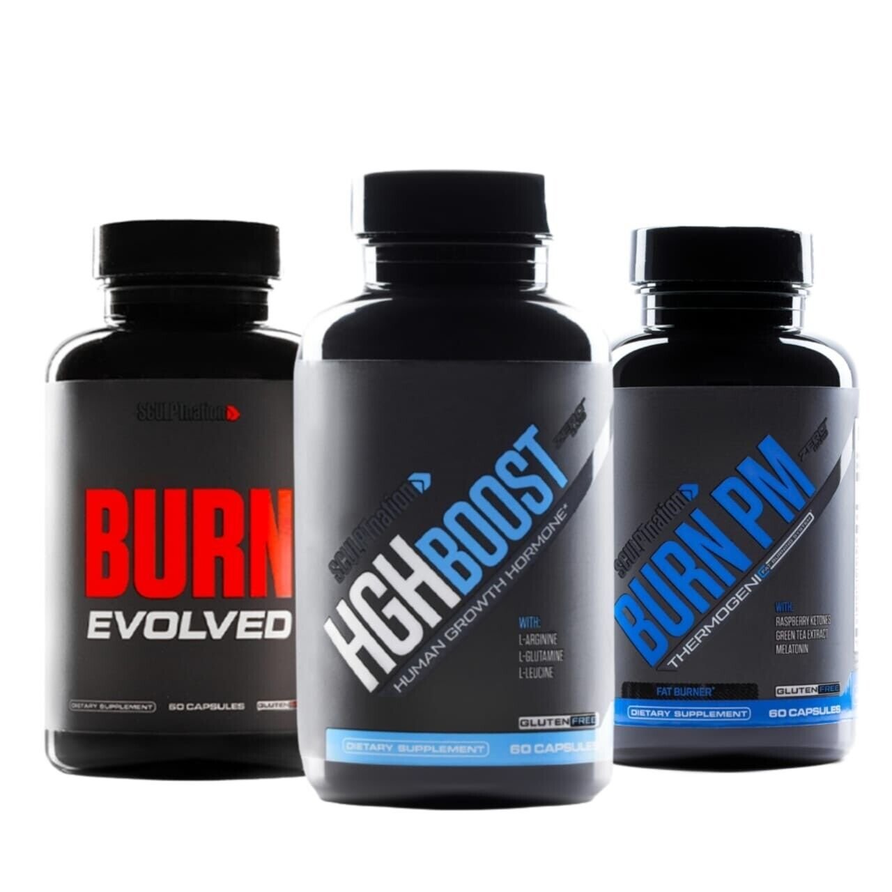 Sculptnation Burn Evolved & Burn Pm & Human Grow Hormone Boost Fat