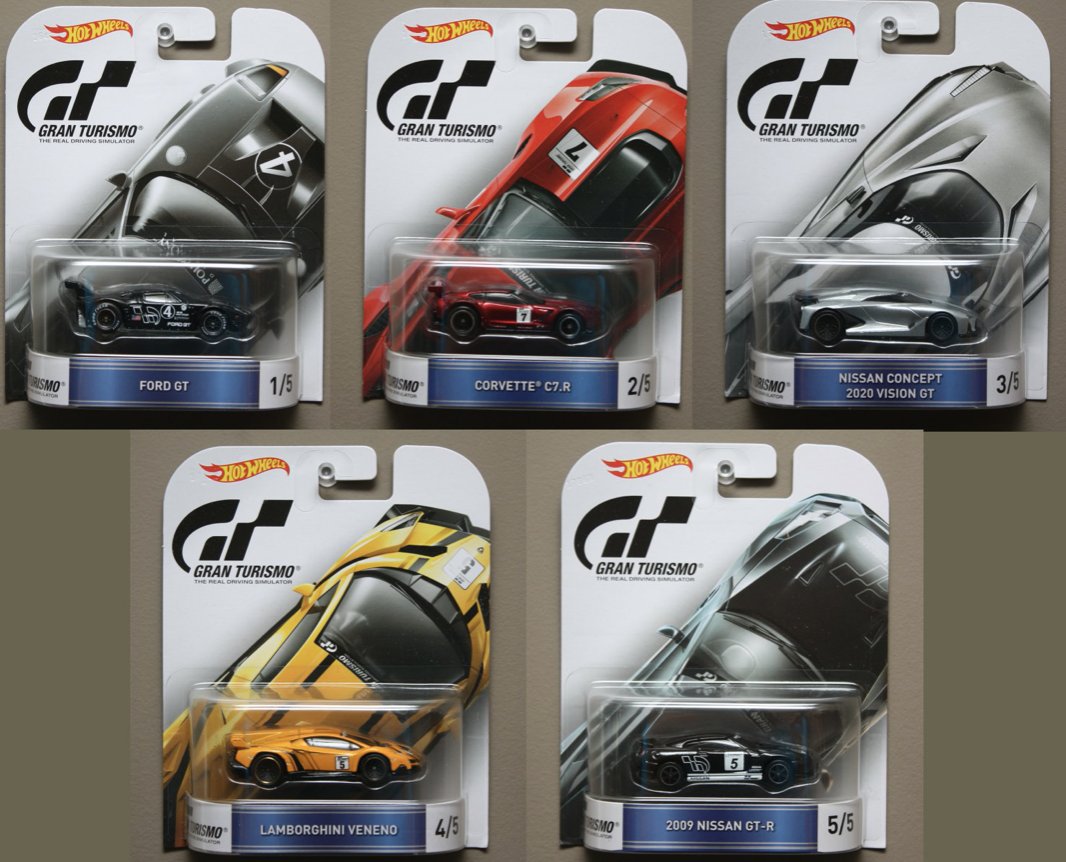 2016 Retro Ent. Gran Turismo Set (Lamborghini, Nissan, Corvette, Ford GT)