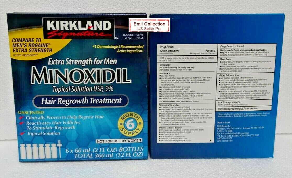 Kirkland Signature Minoxidil Topical Solution Usp 5 Hair Regrowth Treatment