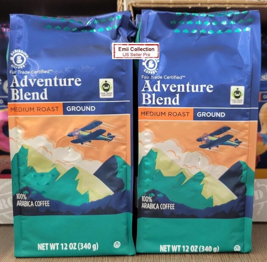 Barissimo Adventure Blend Medium Roast Ground Coffee 12oz 340g (2 Bags)