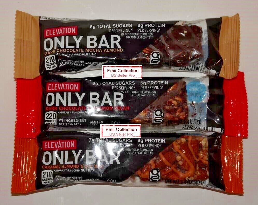 Elevation Only Bar 3 Flavors Bars 1.4oz 40g Bundle