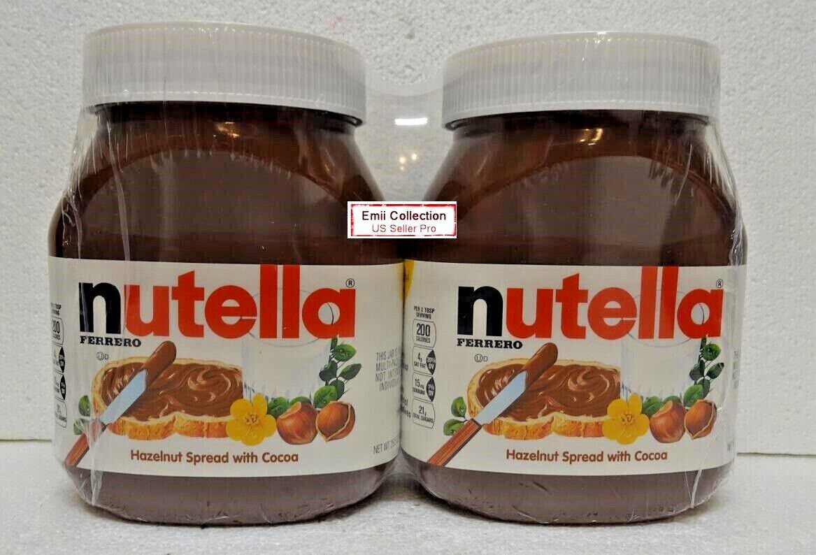 Nutella Ferrero Chocolate Hazelnut Spread 26.5oz 750g Bundle