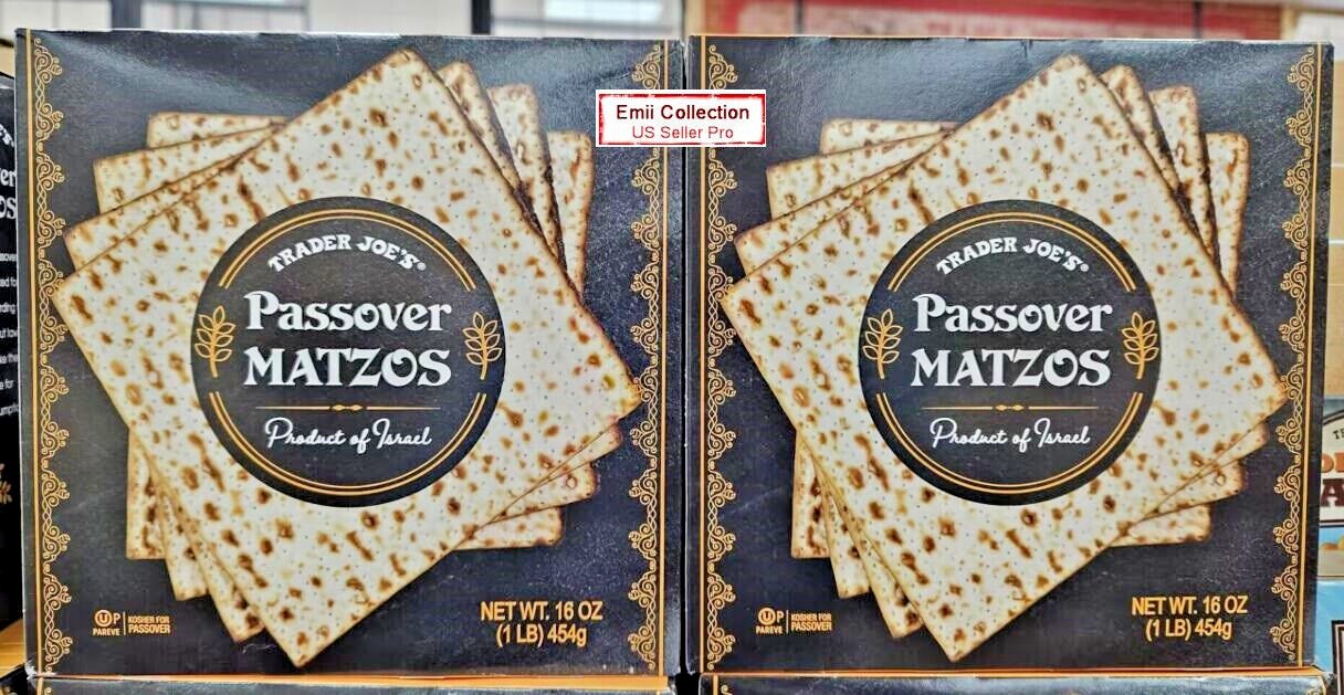 Trader Joe's Passover MATZOS Cookies 16oz 454g (2 Boxes)