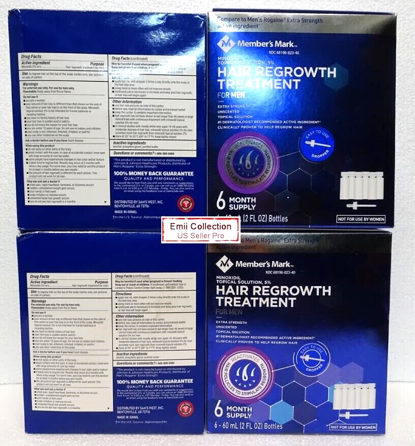 Member's Mark Minoxidil Topical Solution USP 5 Hair Regrowth Treatment