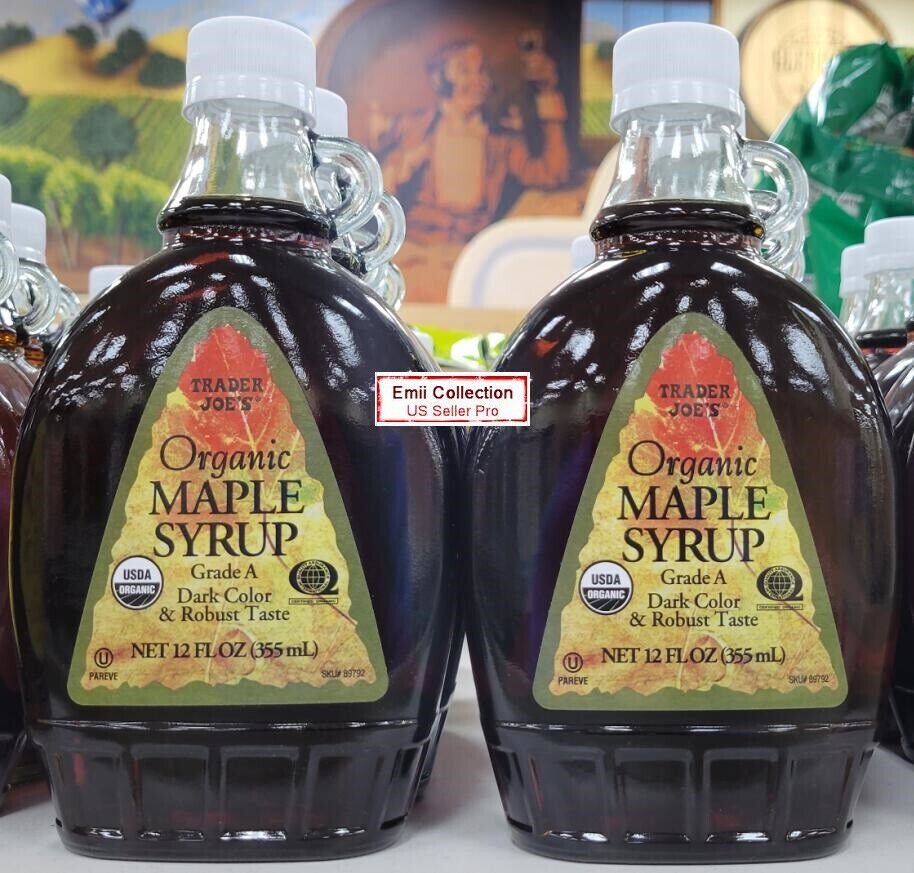 Trader Joe's Organic Maple Syrup 12fl Oz 355ml (2 Bottles)