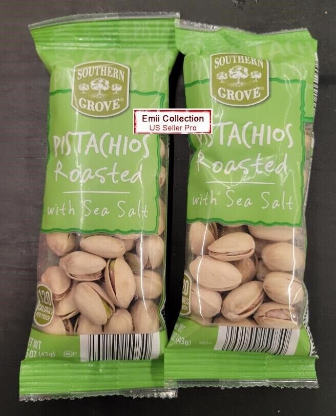 Southern Grove Pistachios Roasted with Sea Salt 1.5oz 43g (2 Bags)