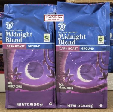 Barissimo Midnight Blend Dark Roast Ground Coffee 12oz 340g (2 Bags)