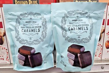 Trader Joe's Dark Chocolate Covered Caramels 10oz 284g (2 Bags)