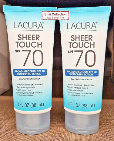 Lacura Sheet Touch Board Spectrum SPF 70 UVA/UVB Sunscreen Lotion (2 Tubes)