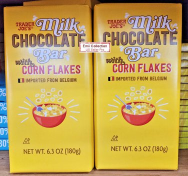 Trader Joe&acirc;��s Milk Chocolate Bar with Corn Flakes 6.3oz 180g (2 Bars)